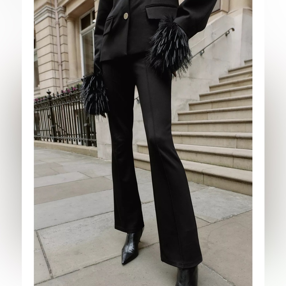 Zara NWT black flare pants